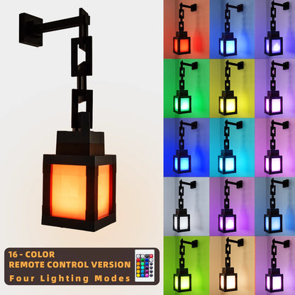 16-Color Pixel Style Portable Night Light Lantern - Perfect Tabletop Ornament for DIY Interior Decor and Festive Atmosphere!
